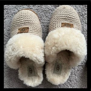 Used UGG Cozy Cable Knit Slippers